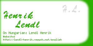 henrik lendl business card